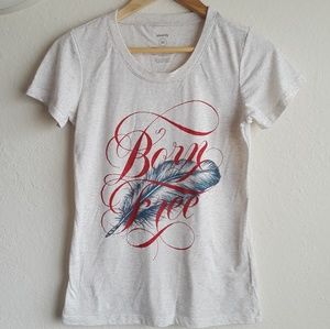 Sevenly born free graffiti printed Tshirt